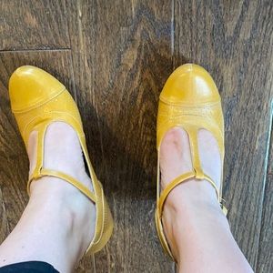 Chelsea Crew Mustard Yellow T Strap Mary Jane 38